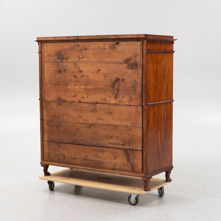 A mahogany Empire secretaire by A. Lindgren (master 1811-1829).