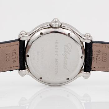 WATCH, Ladies. "Happy Sport" Chopard, Geneva. Stainless steel  and tree moving fishes. 2 original straps.