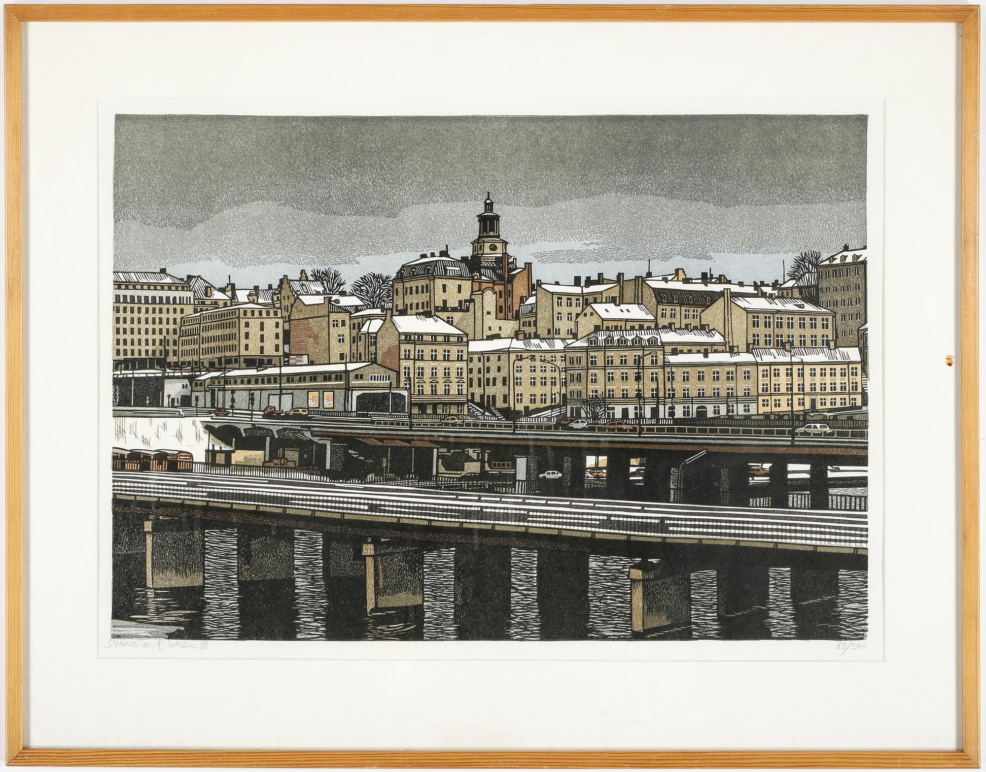 SVENOLOV EHRÉN, färglitografi, signerad och numrerad 68/360, daterad 80.