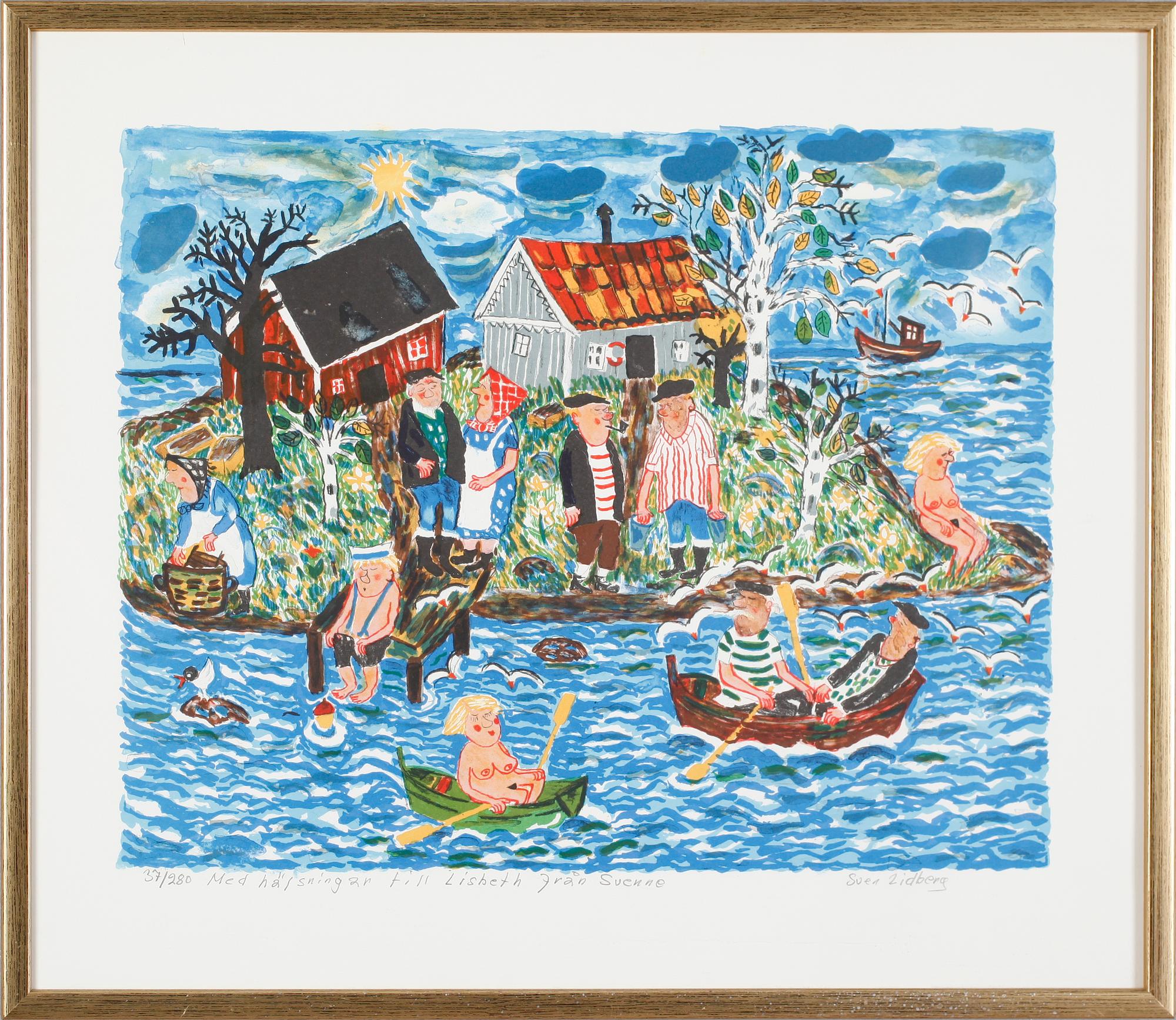 SVEN LIDBERG, färglitografi, signerad och numrerad 37/280.