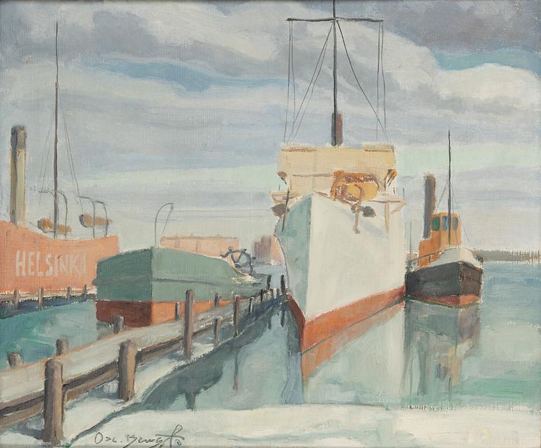 Oscar Bengts, olja på duk, signerad.