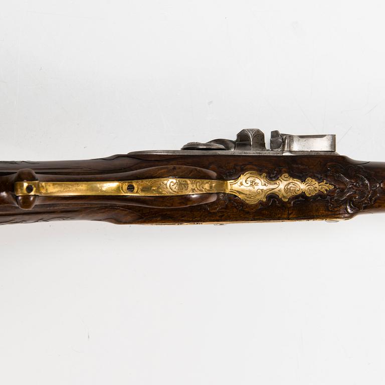 A Flintlock short rifle, circa 1780.