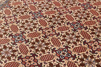 A fine mid 20th century Qum carpet of Zeichur design, Central Iran, c. 318 x 235 cm.