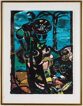 HÅKON BLEKE; lithograph in color, signed and dated -87.