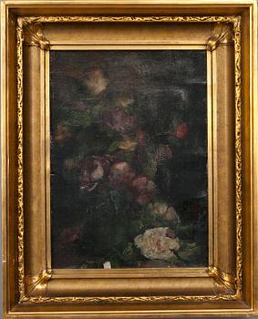 OKÄND KONSTNÄR, olja på duk, otydlig signering, Frankrike 1800-tal.