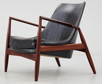 An Ib Kofod Larsen "Sälen" teak easy chair by Olof Person, Jönköping, Sweden.