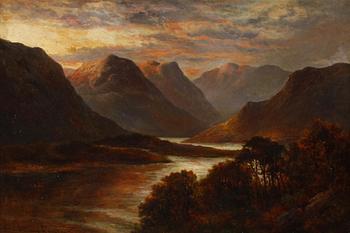 WILLIAM LANGLEY. Olja på duk, sign.