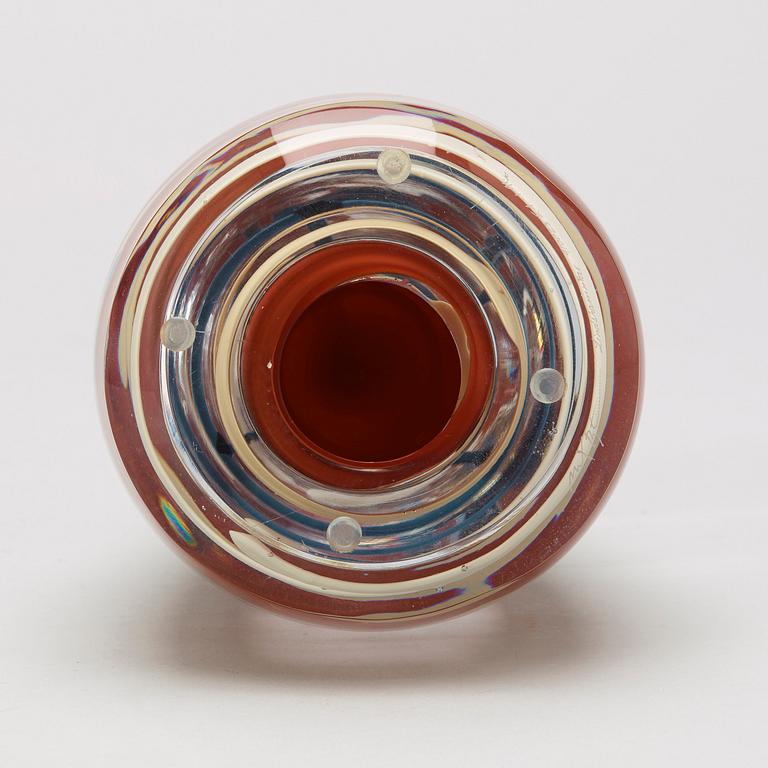 MATZ BORGSTRÖM, a glass sculpture for Lindshammar. Signed and numbered 910023 E.A-1-91.