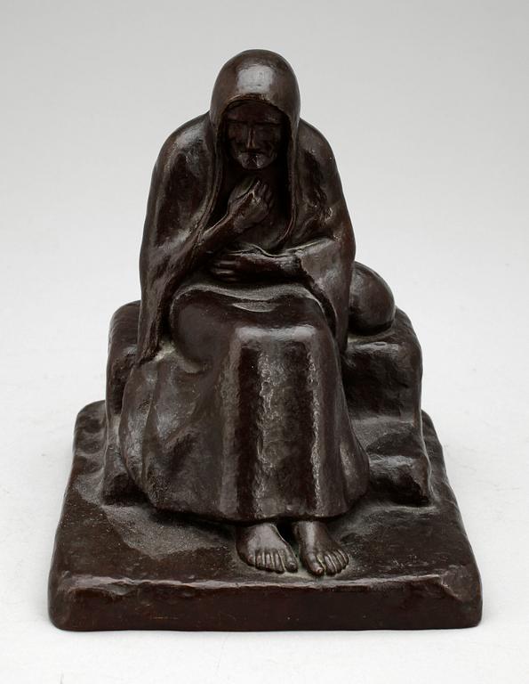 JOHANNES COLLIN, skulptur, brons, sign o dat 1912.