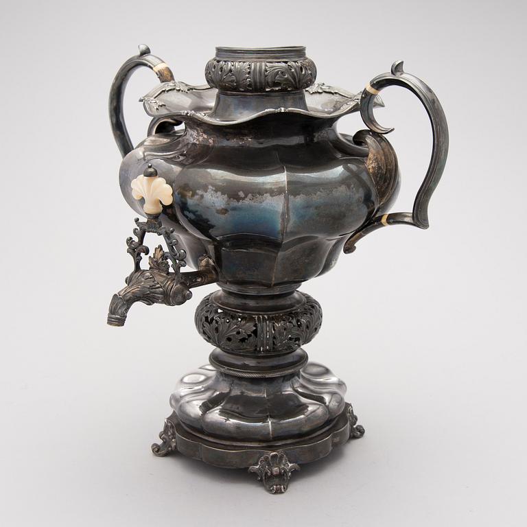 SAMOVAR, silver, Adolf Speer, St.Petersburg 1845.