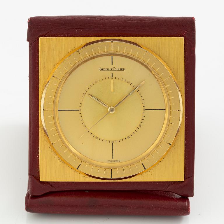 Jaeger-LeCoultre, Memovox travel alarm clock, 45 x 45 mm.