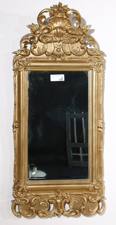 SPEGEL SAMT KONSOLBORD, nyrokoko, sent 1800-tal.