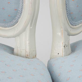 Stolar, ett par, gustavianska, 1700-talets andra hälft.