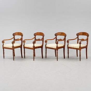 KARMSTOLAR, 4 st Karl-Johan, 1800-talets första hälft.