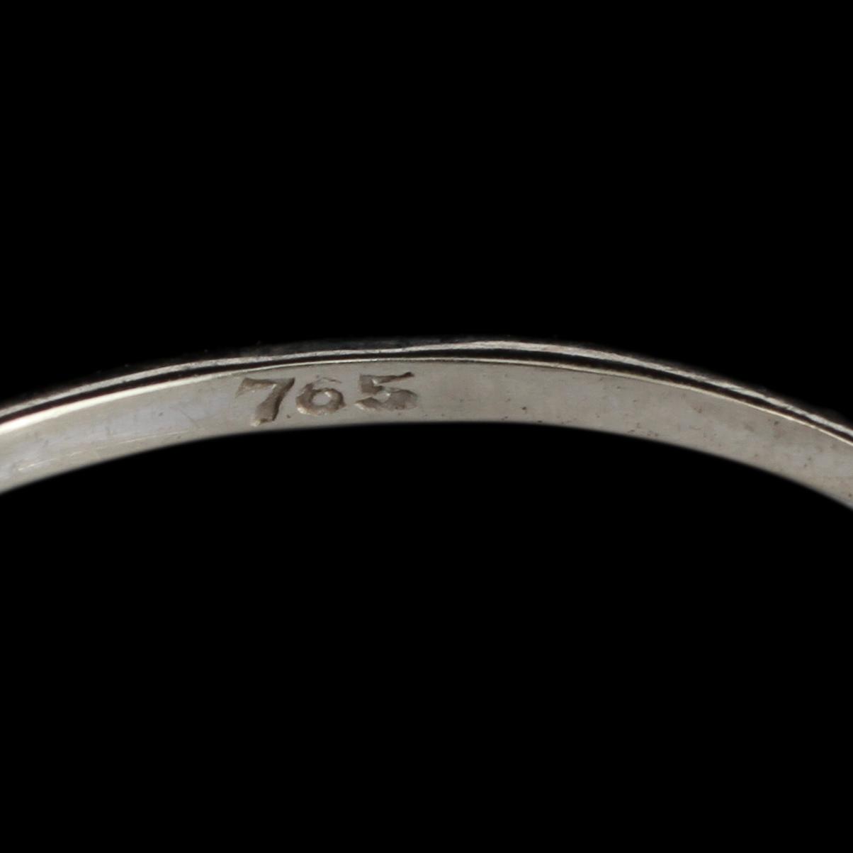 RING, 18k vitguld med briljantslipad diamant ca 0.20 ct, utländska stämplar. Vikt 1 g.