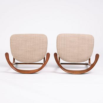 Knud Faerch, a set of six teak 'Cowhorn model 251 chairs', Slagelse Møbelvaerk, Denmark, 1950-60s.