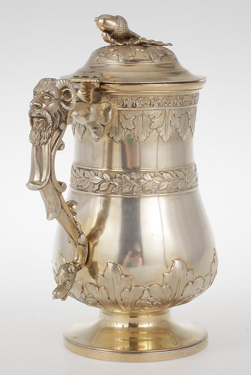 STOP, silver, Hamilton & Co, Calcutta, Brittiska Indien, omkr år 1900. Vikt 845 gram.