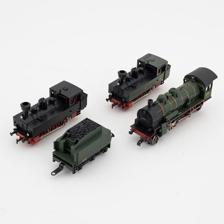 Märklin, three steam locomotives. gauge H0.