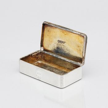 A russian silver box, unclear makers mark, assay master Victor Savinkov, Moscow, Russia, 1869.
