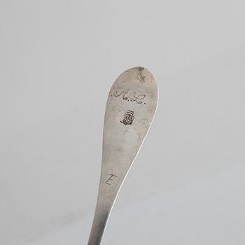 Eight Swedish Silver Spoons, 18th/19th Century.