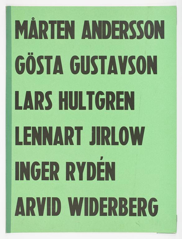 MAPP MED FÄRGLITOGRAFIER, 6 st, bl a Lennat Jirlow och Mårten Andersson mfl, AH Grafik AB, Stockholm. 213/350, sign.
