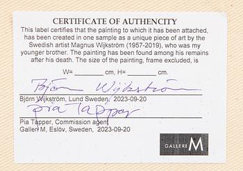 Magnus Wijkström, oil on canvas, unsigned.