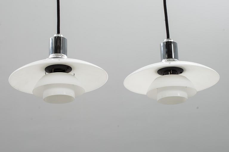 TAKLAMPOR, 2 st. "PH 2/1", Poul Henningsen för Louis Poulsen, Danmark.