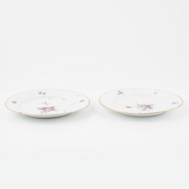 Tallrikar, 4 st, 1800-tal, märkta "B".