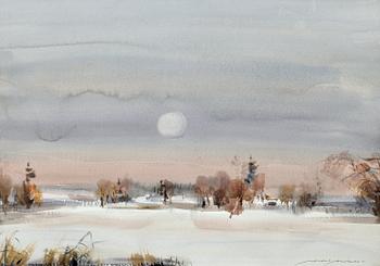 402. Nandor Mikola, WINTER MOON.