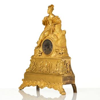 A mantle clock, presumably french, second half of the 19th century.