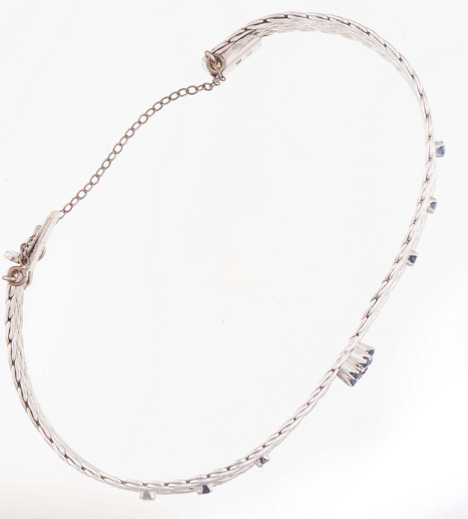 ARMBAND, 18K vitguld, safirer. Italien. Vikt ca 22,8 g.
