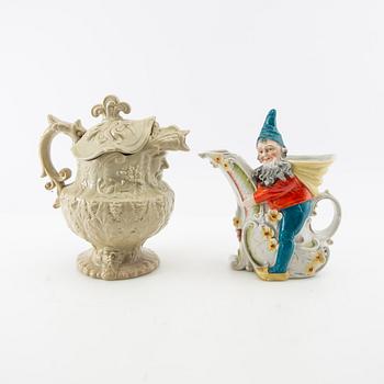 Jugs 2 pcs early 20th century porcelain.