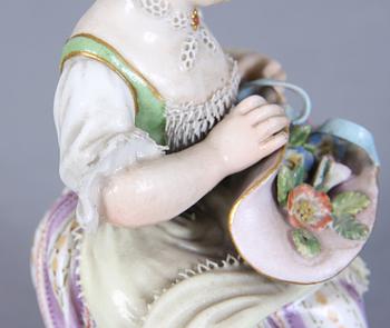 FIGURIN, porslin, Meissen.