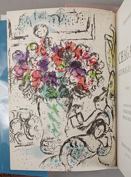 MARC CHAGALL, Bok (4 vol) med 28 litografier (inkl omslag) varav 21 i färg, textsid (franska), 1960 - 1974.