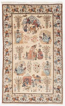 Carpet, figural, 175 x 110 cm.