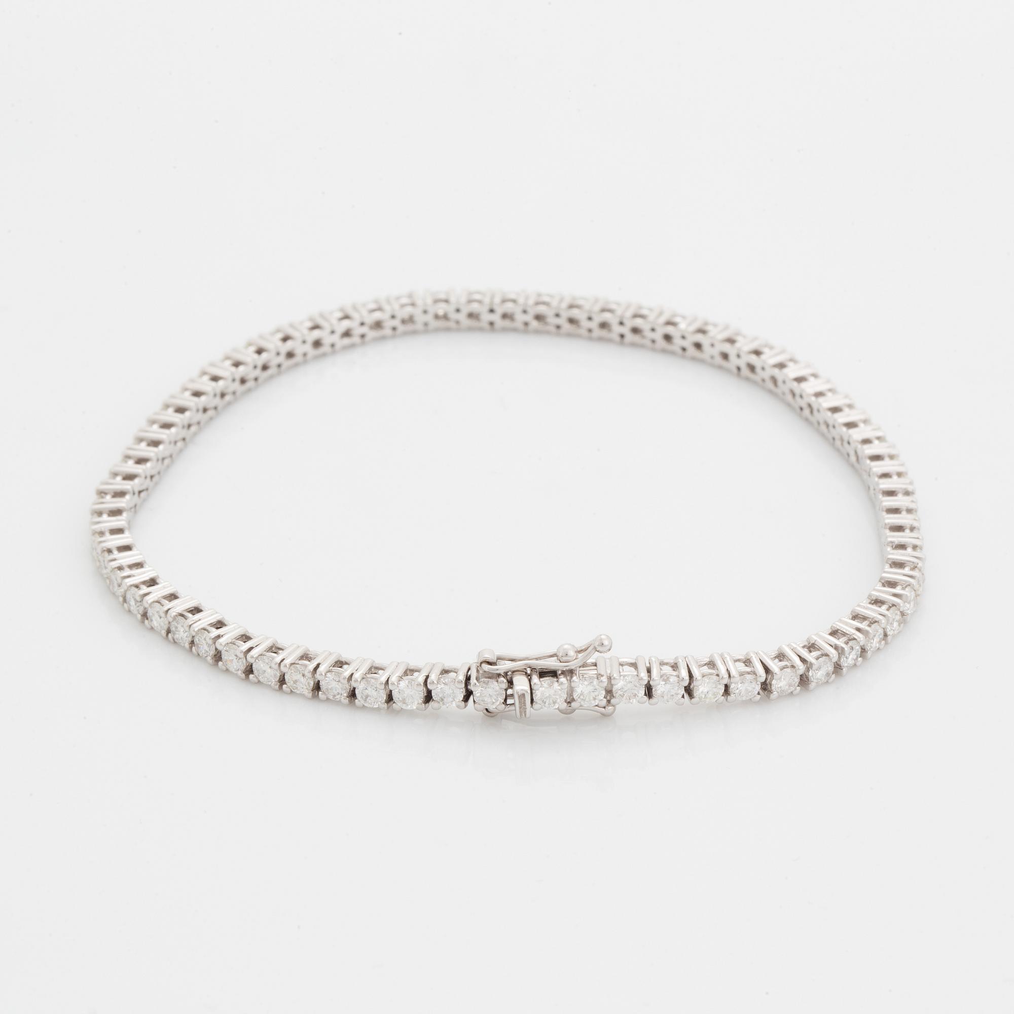 Brilliant-cut diamond bracelet, with certificate HRD.