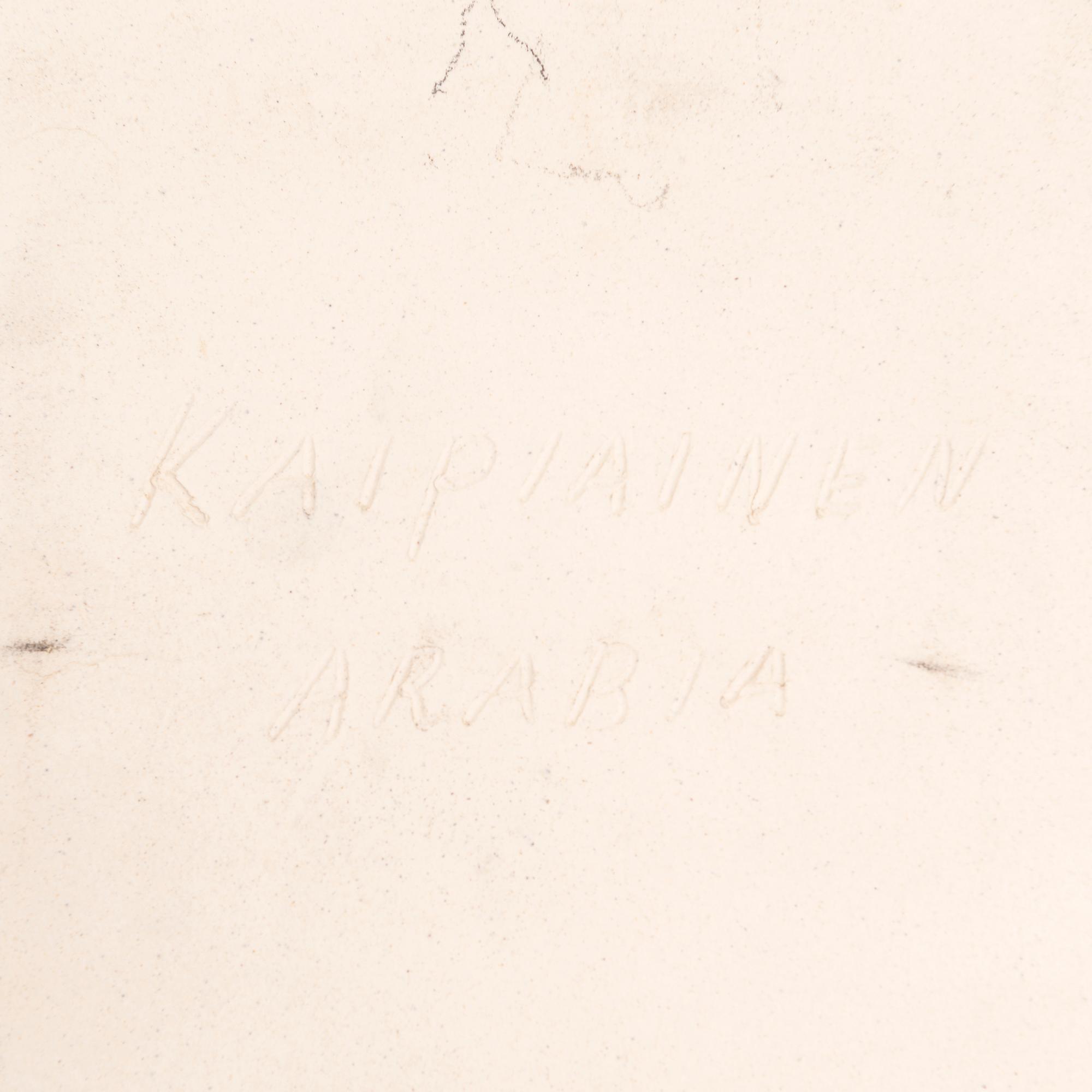 BIRGER KAIPIAINEN, dekorationsfat, stengods, signerad Kaipiainen Arabia.