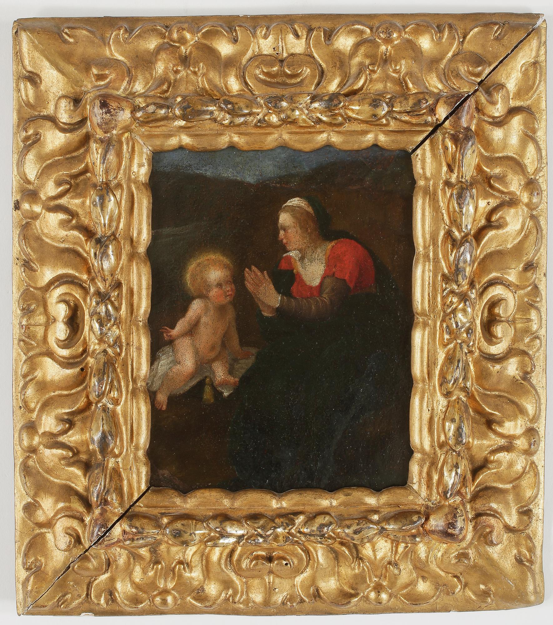 OKÄND KONSTNÄR, olja på kopparplåt, 1800-tal, ej signerad.