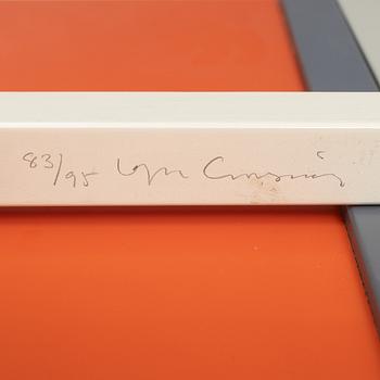 Igor Cronsioe, fällstolar, 2 st, "Sudden Seat", numrerad 83/95, samt HC, Futura Gallery, Stockholm 1983, signerad.