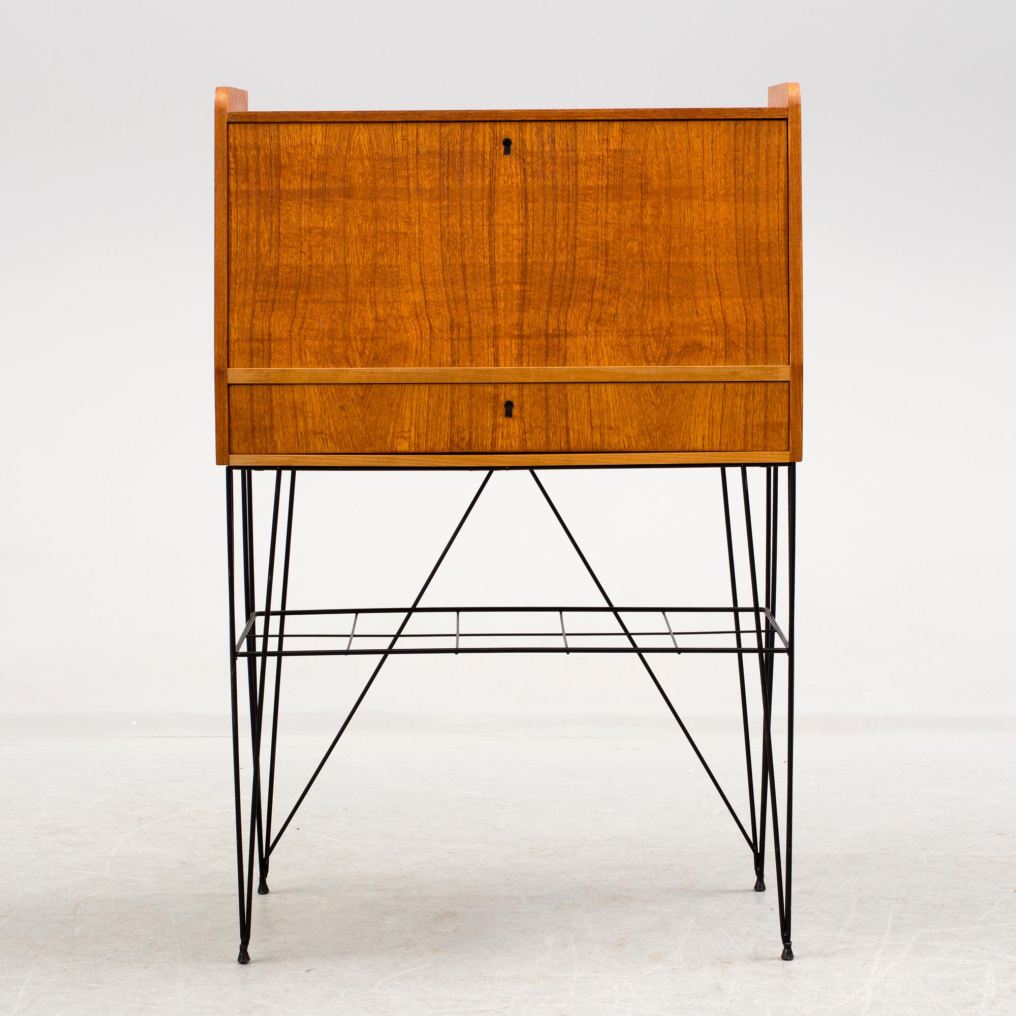 A Swedish 20th century secretaire  "Bang" veneered with teak designed for IKEA.