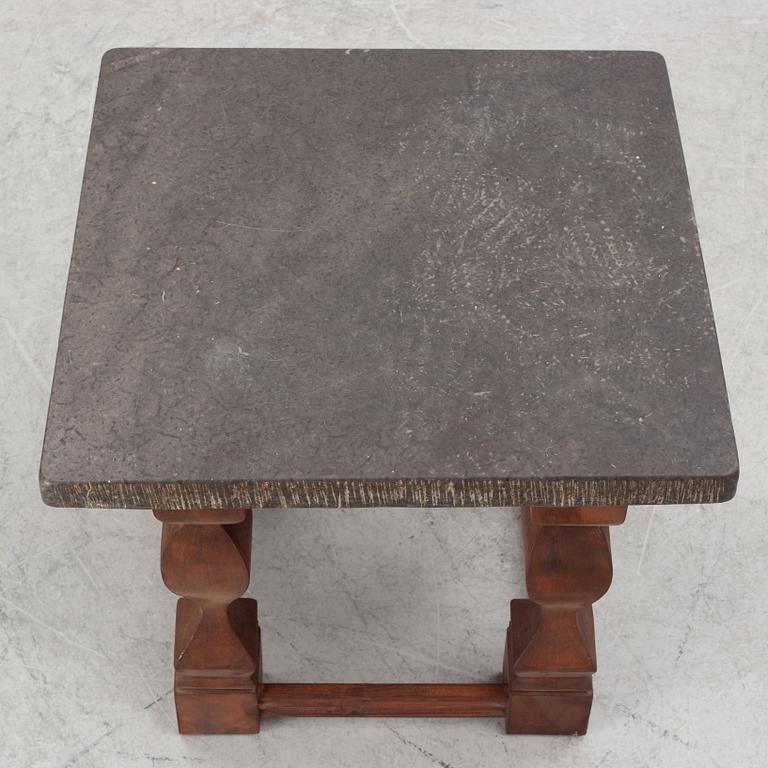 A Baroque style side table, late 20th Century with older top.