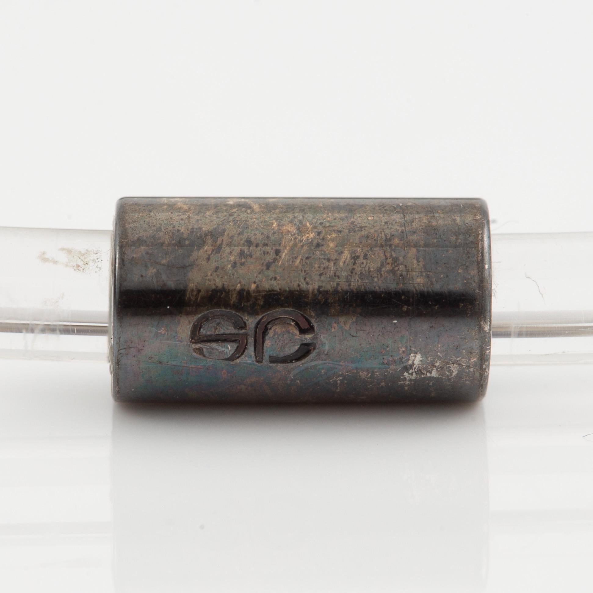 Siv Lagerström, necklace, two pieces, acrylic plastic and stoneware.