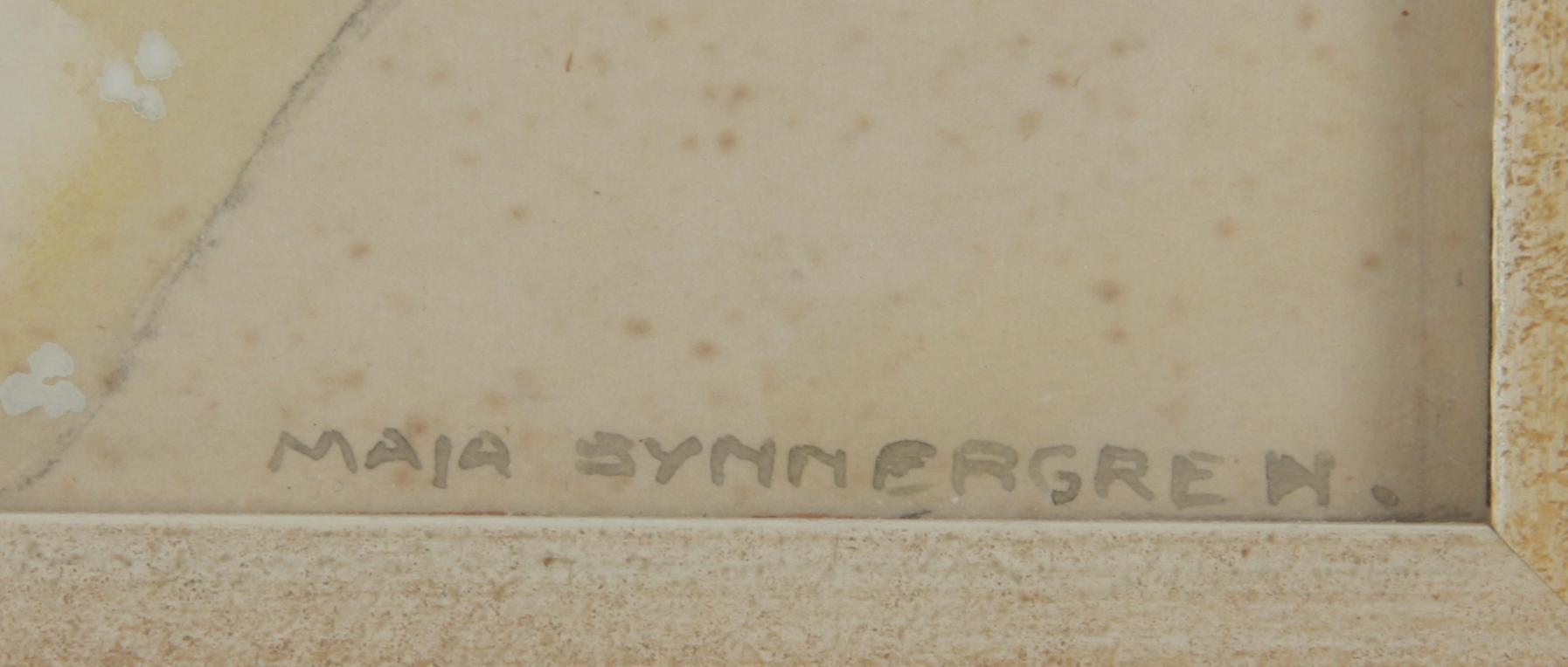 SYNNERGREN, MAIA, akvarell, sign.