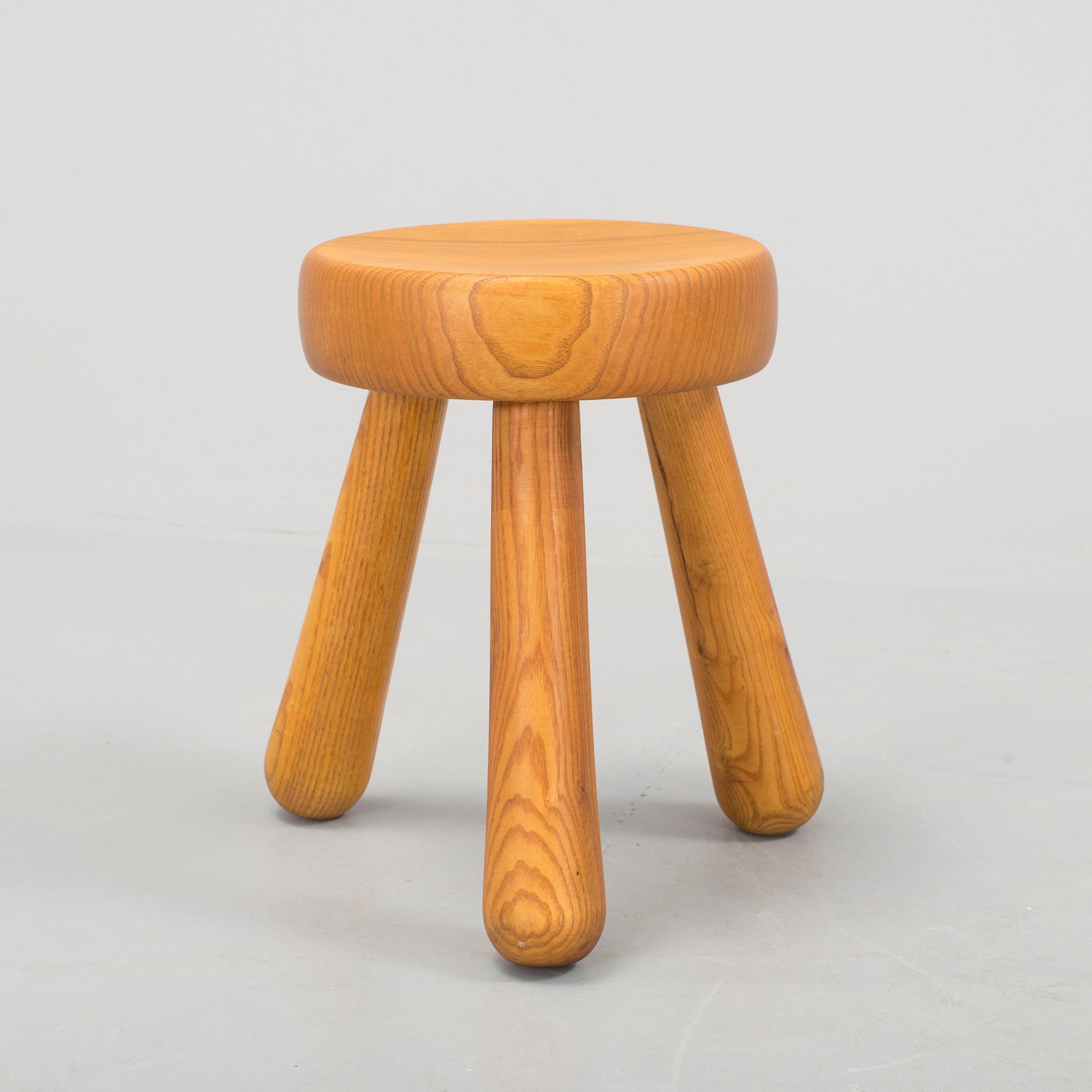 INGVAR HILDINGSSON, an oak stool from I.H. slöjd, second half of the 20th Century.