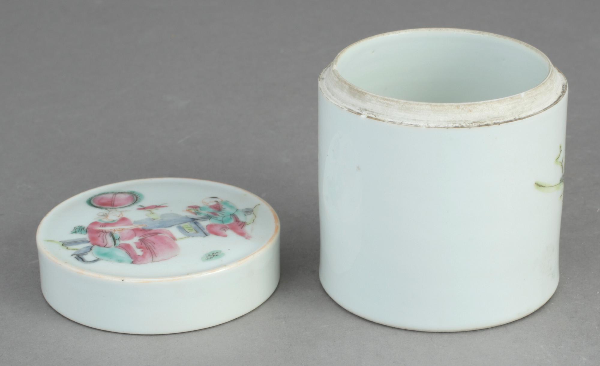 LOCKASK, porslin, Kina, 1800-tal/1900-tal.
