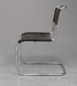 A Marcel Breuer chrome plated "B33" chair, probably by Gebrüder Thonet, Germany 1930's.
