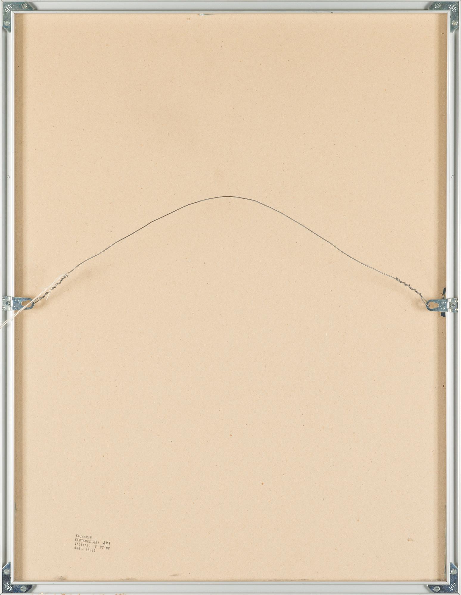 Frans Toikkanen, etsaus, signeerattu ja päivätty -85, numeroitu Tpl'a 92/100.