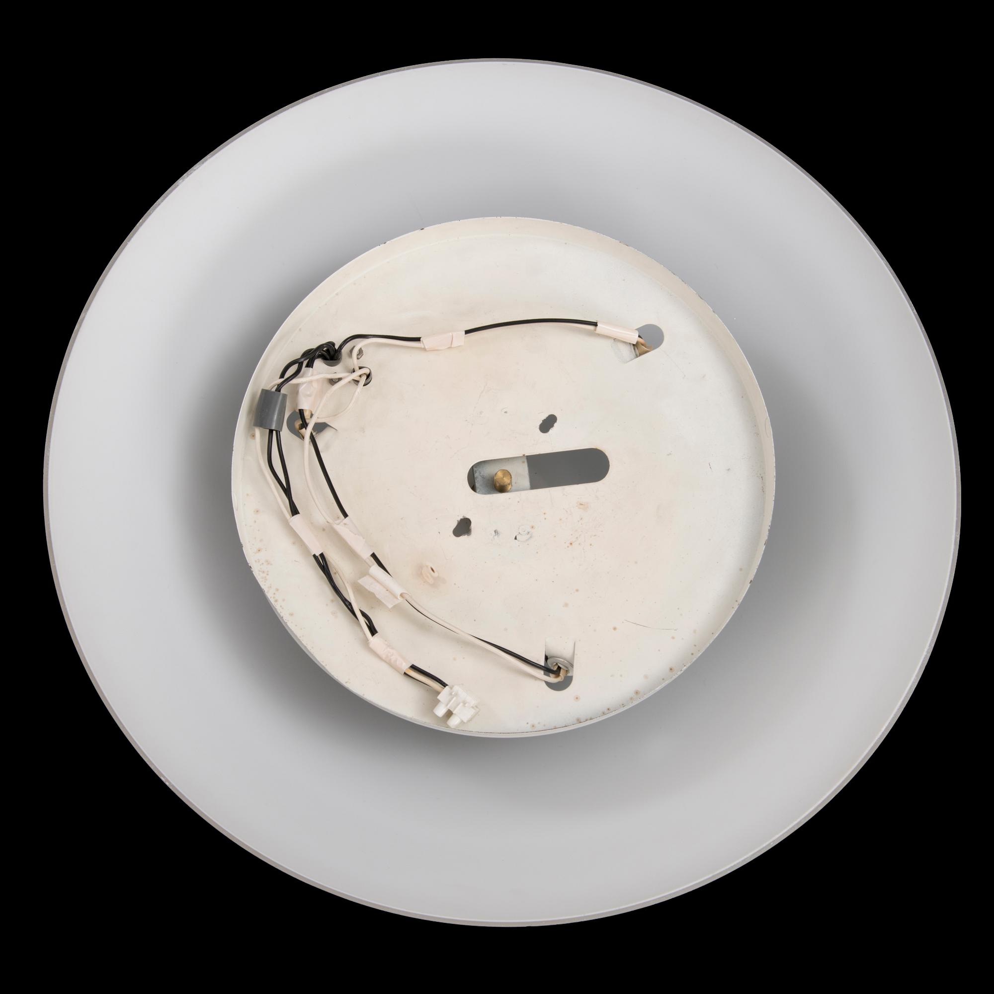 A mid-20th Century glass ceiling light, Orno.