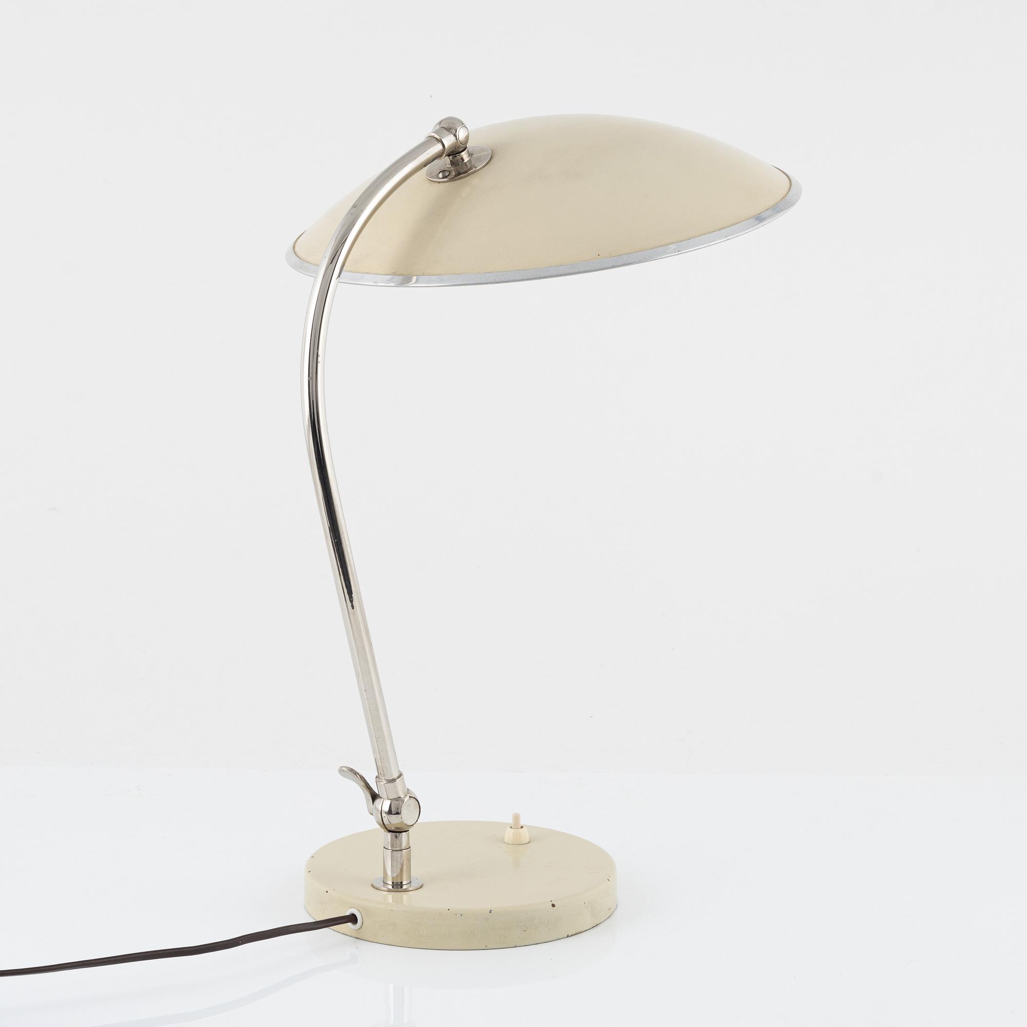 Harald Notini, a table lamp, model "15266", Arvid Böhlmarks Lampfabrik, 1940s.