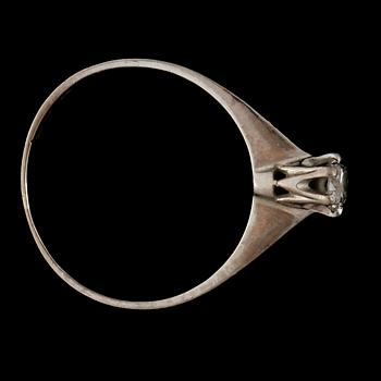 RING, 18k vitguld med briljantslipad diamant ca0,23ct.